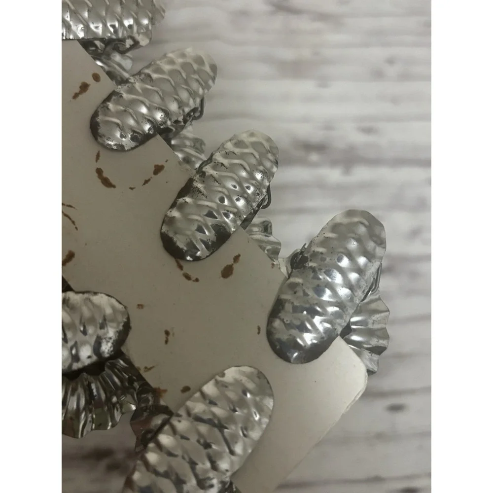 VINTAGE CHRISTMAS TREE CANDLE CLIPS / SET of 9 / SILVER CANDLE HOLDERS